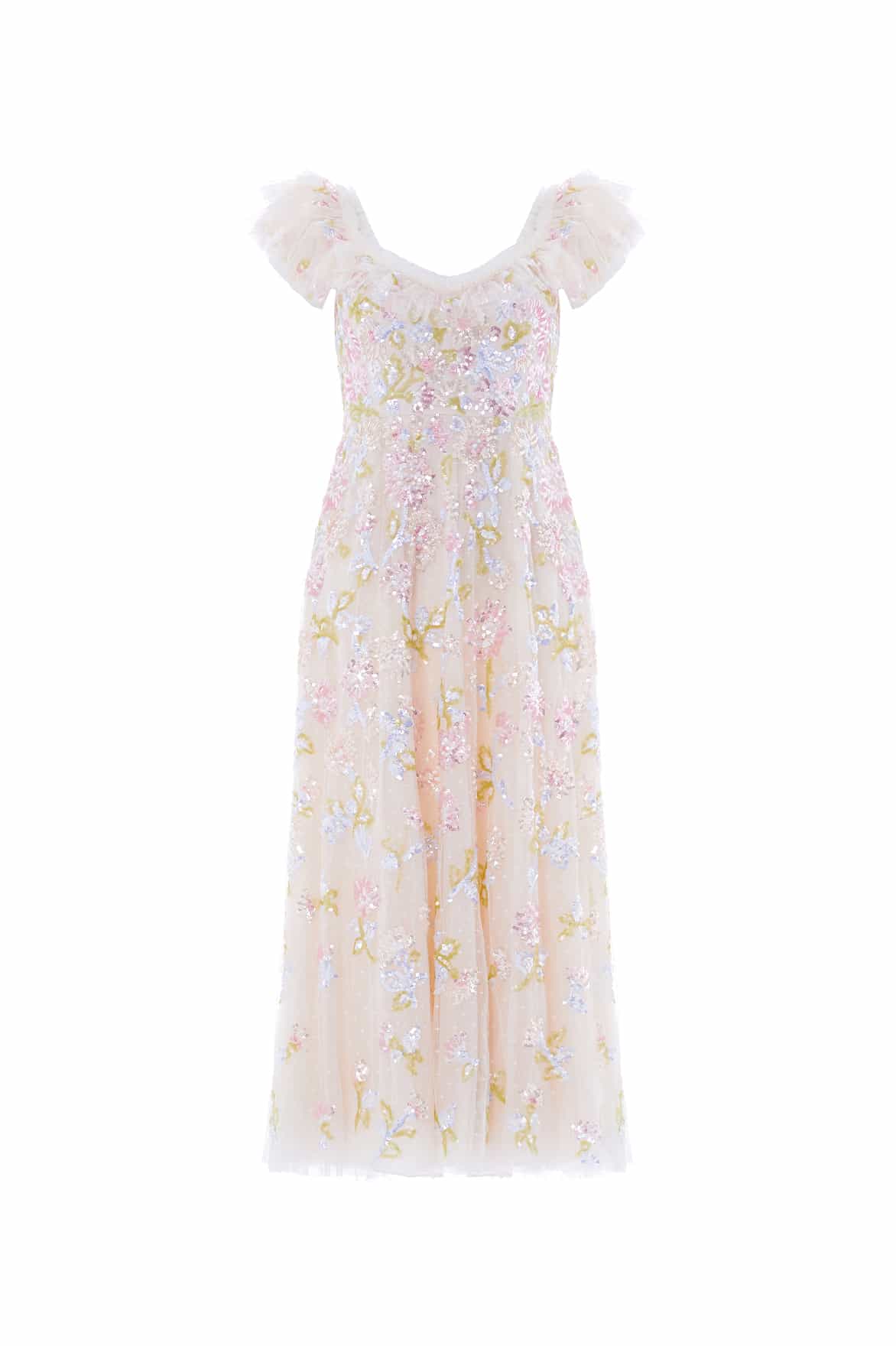 Sequin Dandelion Ruffle Ballerina Dress